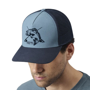 Yeti Fishing Bass Trucker Hat Blue/Navy