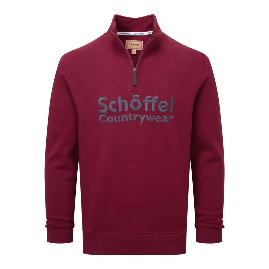 Schoffel Men's Bude Sweatshirt in Bordeaux