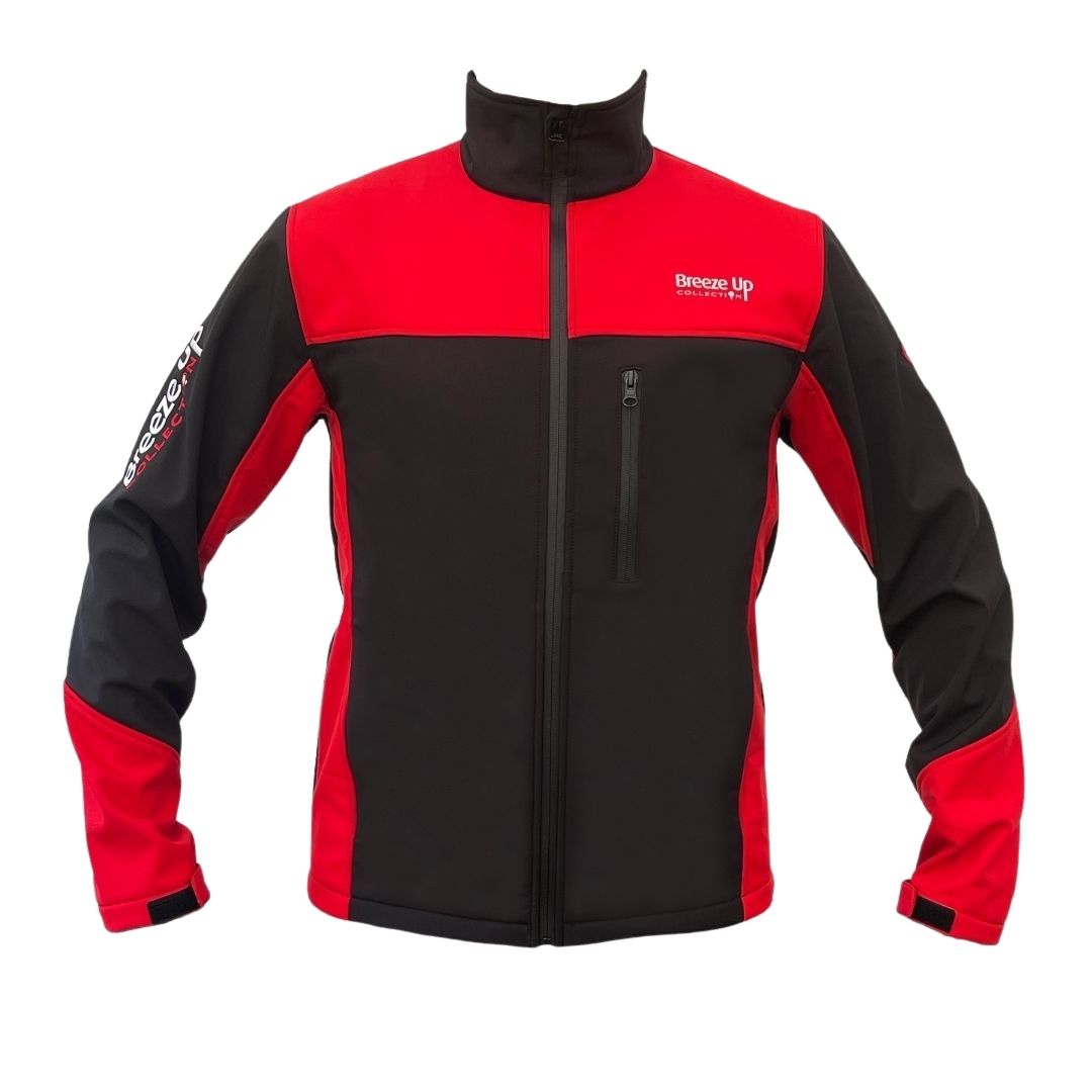 Celtic Equine Breeze Up Furlong Soft Shell Jacket in Black/Red