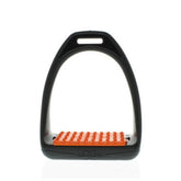 Celtic Equine Breeze Up Reflex Stirrup Black with Orange Tread