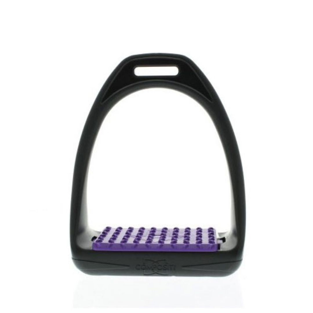 Celtic Equine Breeze Up Reflex Stirrup Black with Purple Tread