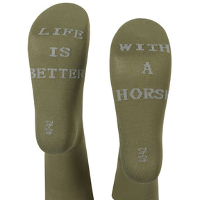 Covalliero Kids Competition Riding Socks in Avocado