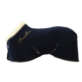 Covalliero Horse Fleece Blanket in Dark Navy