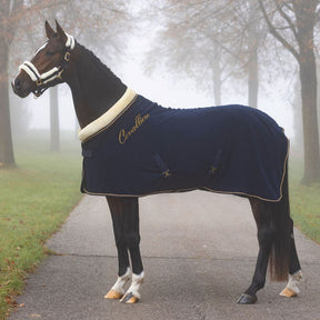 Covalliero Horse Fleece Blanket in Dark Navy