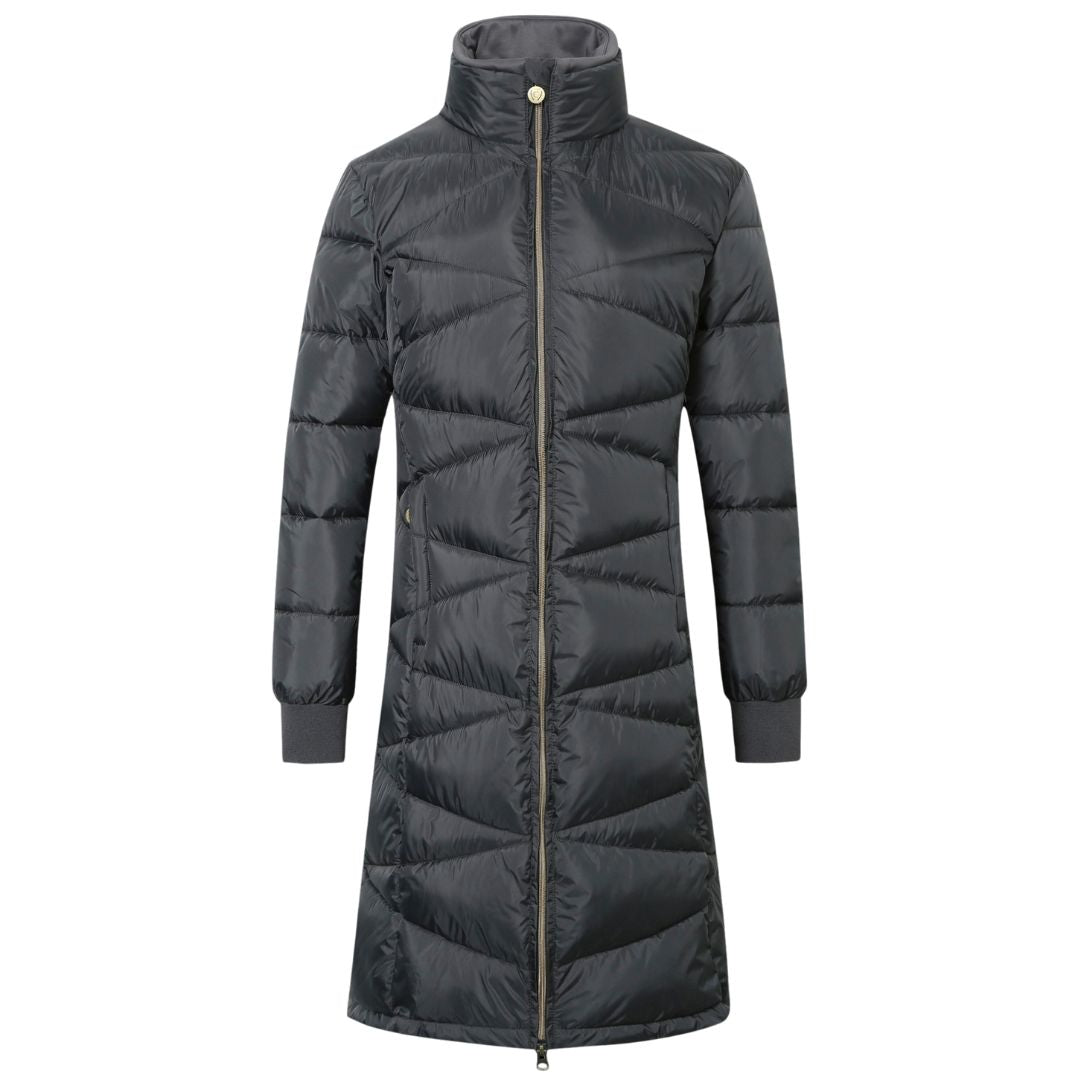 Covalliero Women's Long Quilted Coat in Graphite