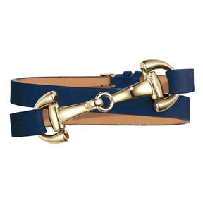 Dimacci Klimke Horse Bit Bracelet in Navy Blue & Gold