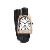 Dimacci Nicy Queen Watch in Black & Rose Gold with Swarovski Crystals