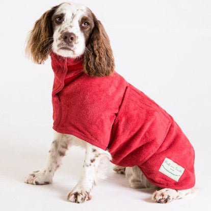 Ruff and Tumble Dog Drying Coat (medium breeds) in red - RedMillsStore.ie