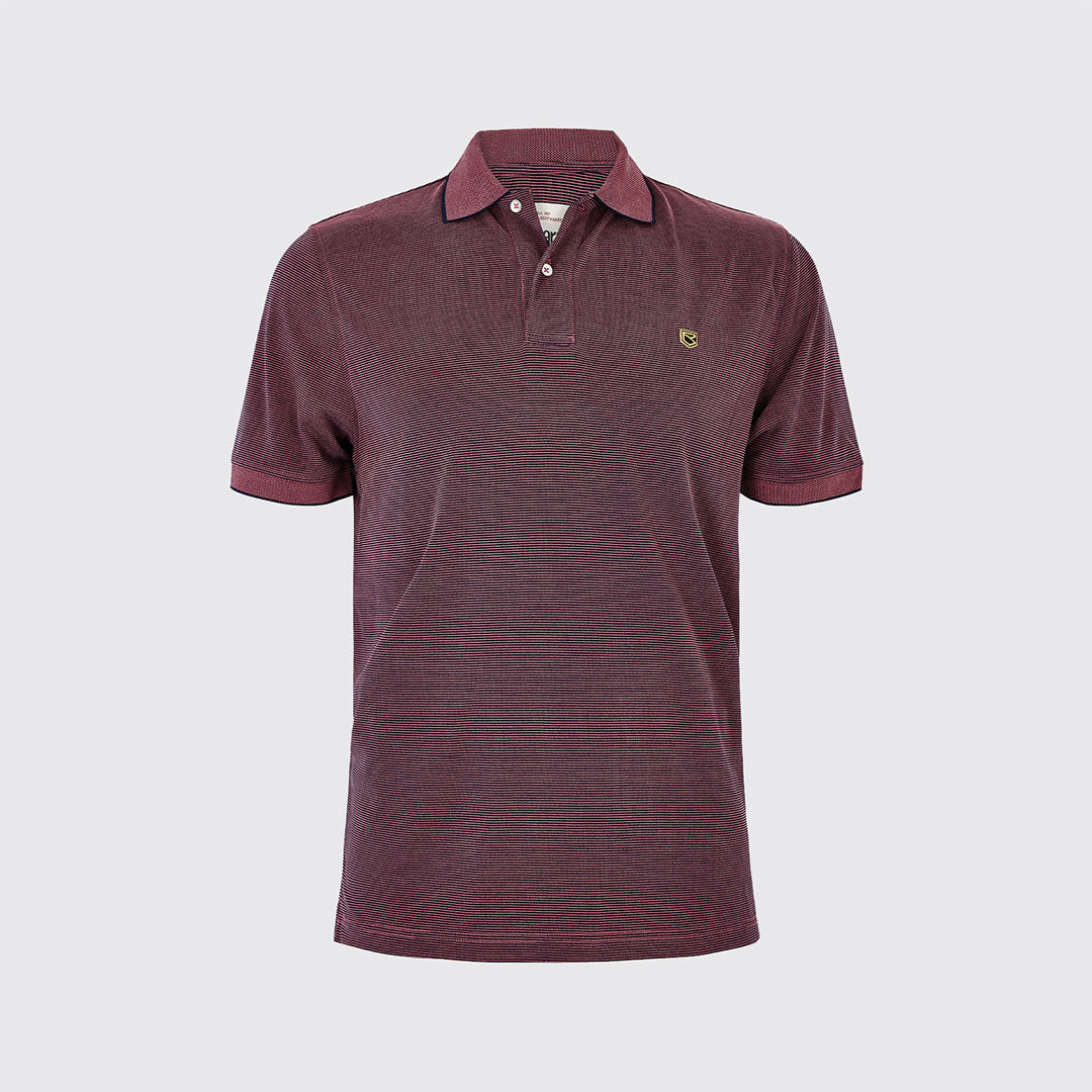 Dubarry Men's Mullaghmore Striped Polo Shirt in Ruby