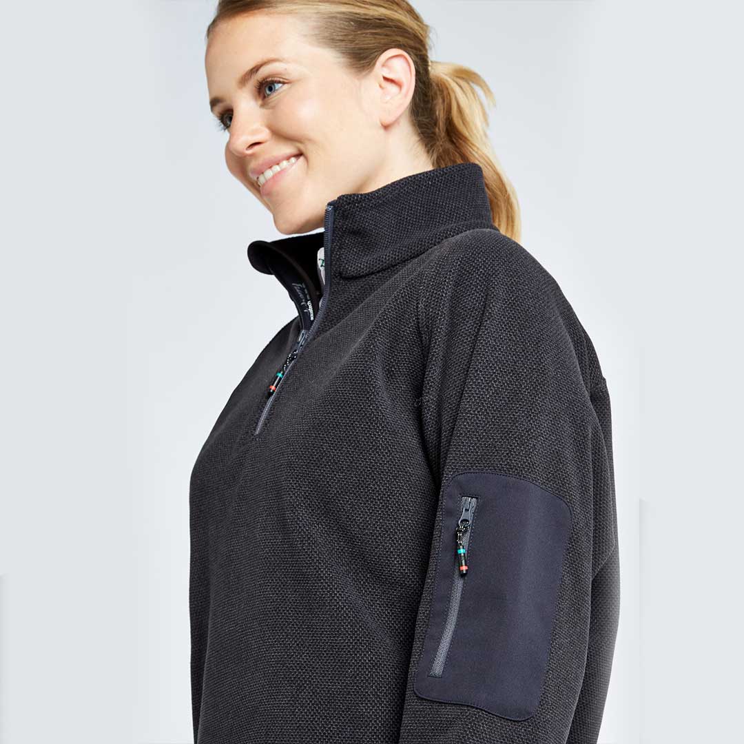 Dubarry Unisex Monaco Quarter-zip Fleece in Graphite