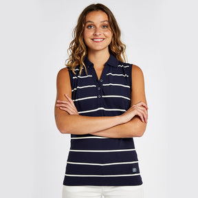 Dubarry Women's Gracehill Striped Polo in Navy