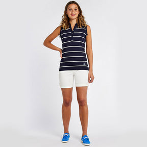 Dubarry Women's Gracehill Striped Polo in Navy