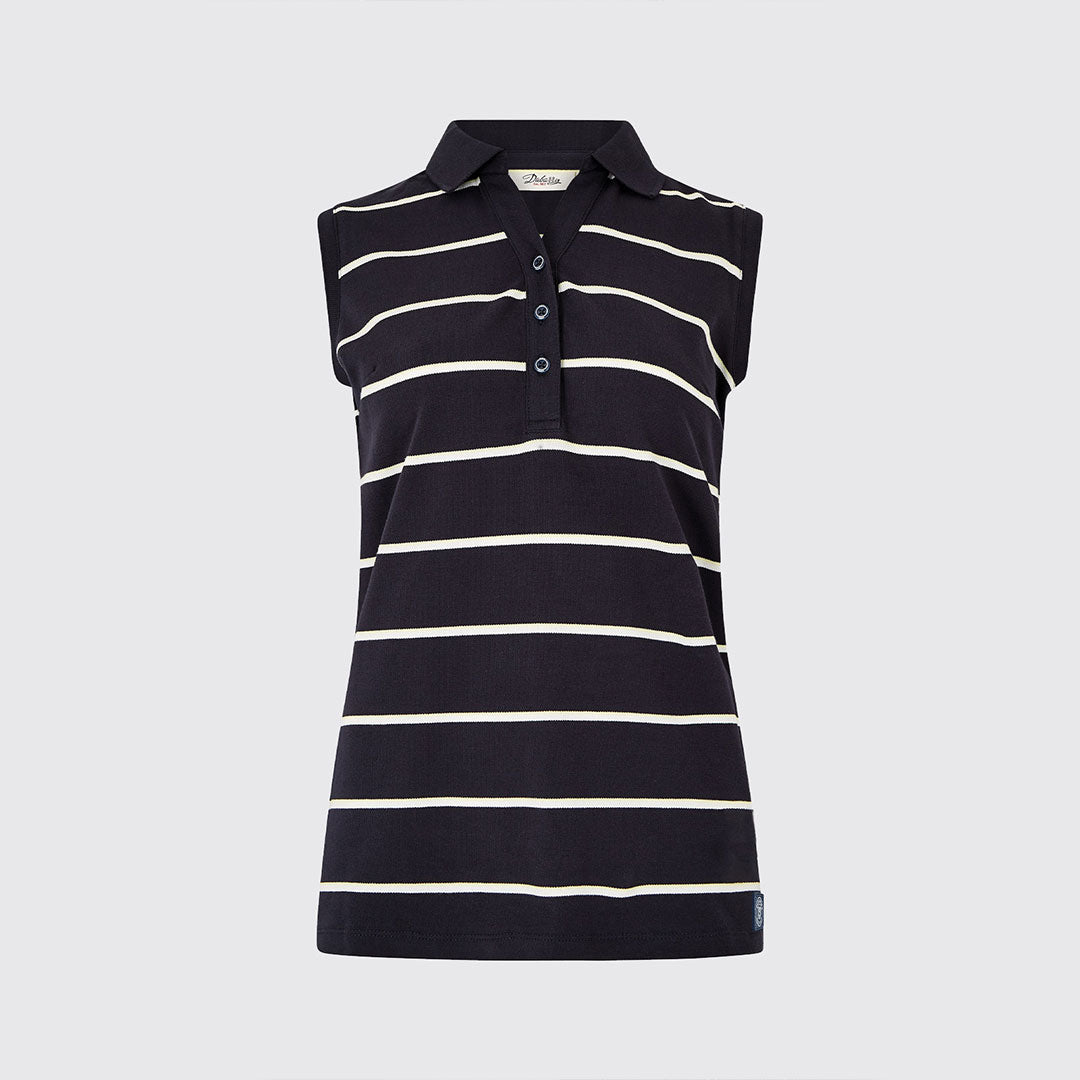 Dubarry Women's Gracehill Striped Polo in Navy