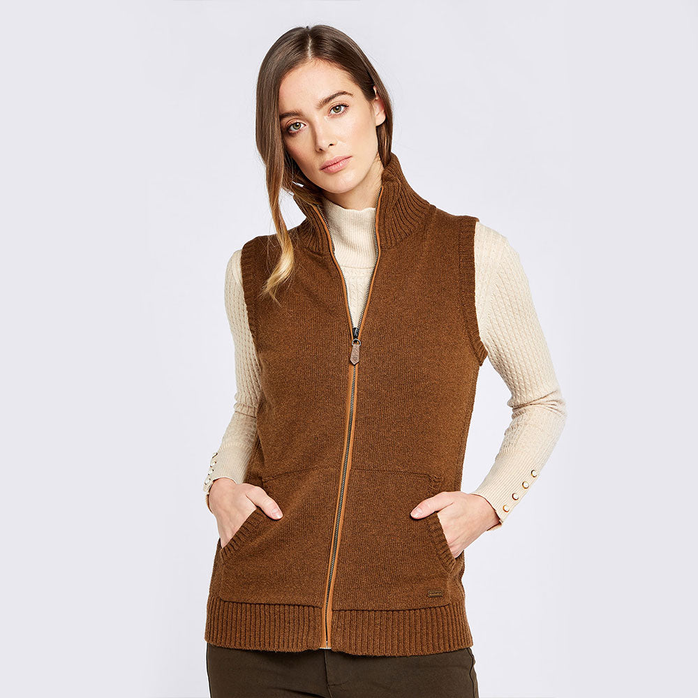 Dubarry Women's Sheedy Knit Gilet in Nutmeg