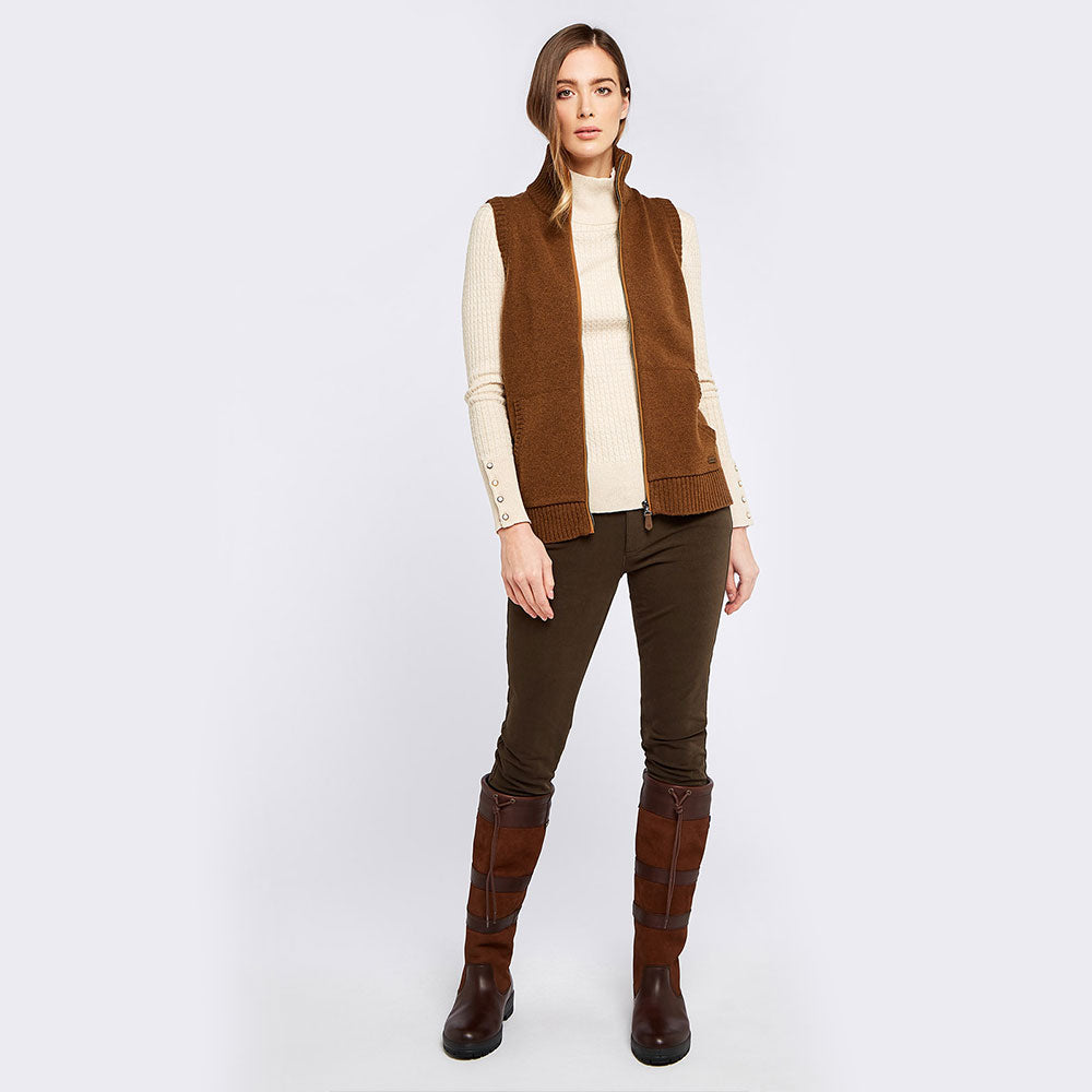 Dubarry Women's Sheedy Knit Gilet in Nutmeg