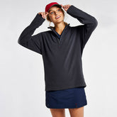 Dubarry Women's Valencia Quarter-zip Fleece Jumper in Graphite