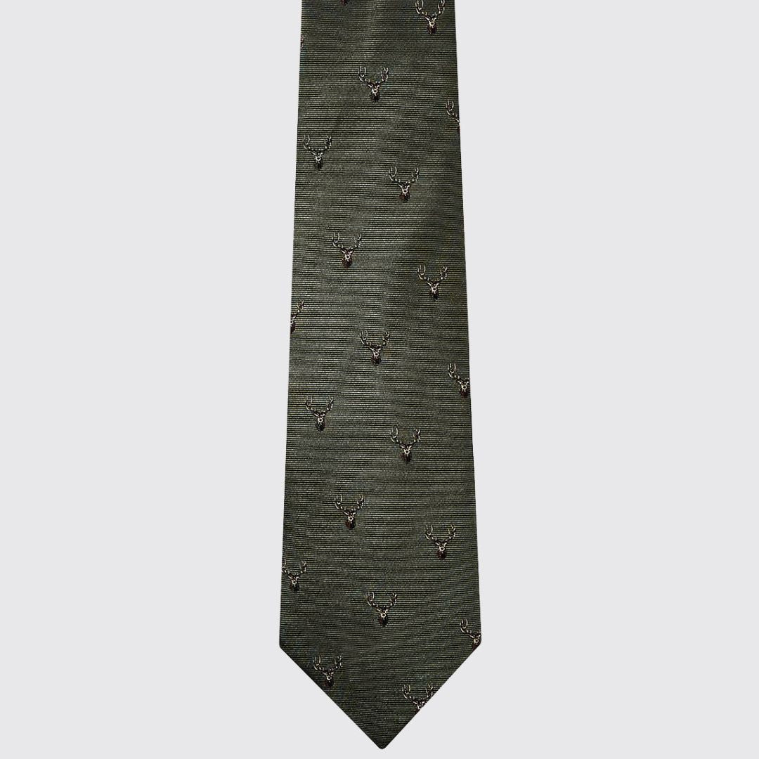 Dubarry Avalon Silk Wove Tie in Olive