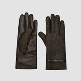 Dubarry Ballycastle Tweed Leather Gloves in Hemlock