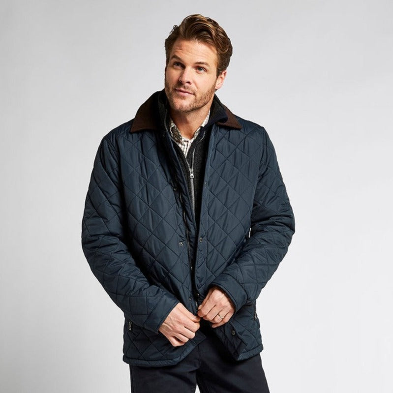 Dubarry Men's Mountusher Quilted Jacket in Navy