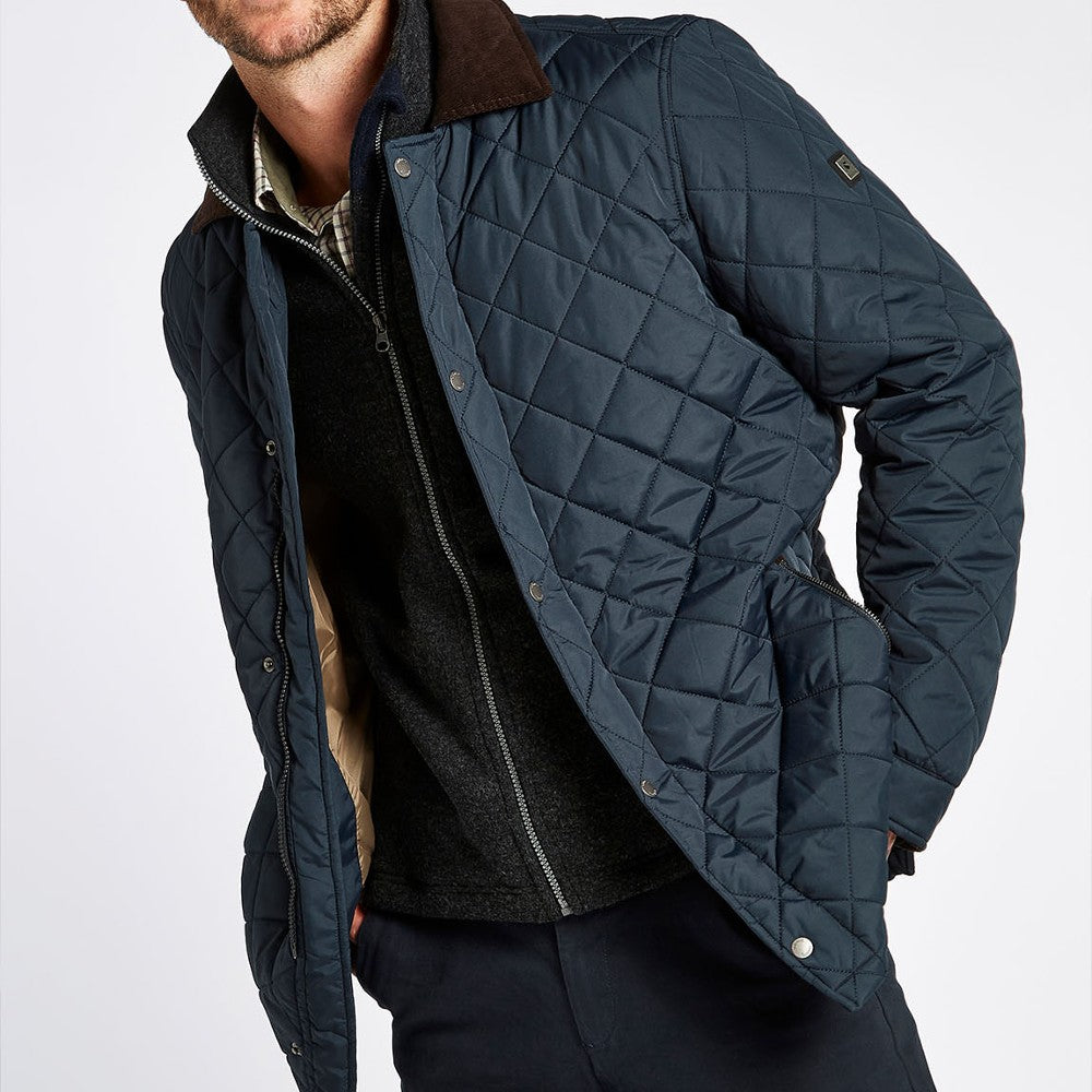 Dubarry Men's Mountusher Quilted Jacket in Navy