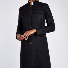 Dubarry Women's Coolepark Tweed Coat in Navy