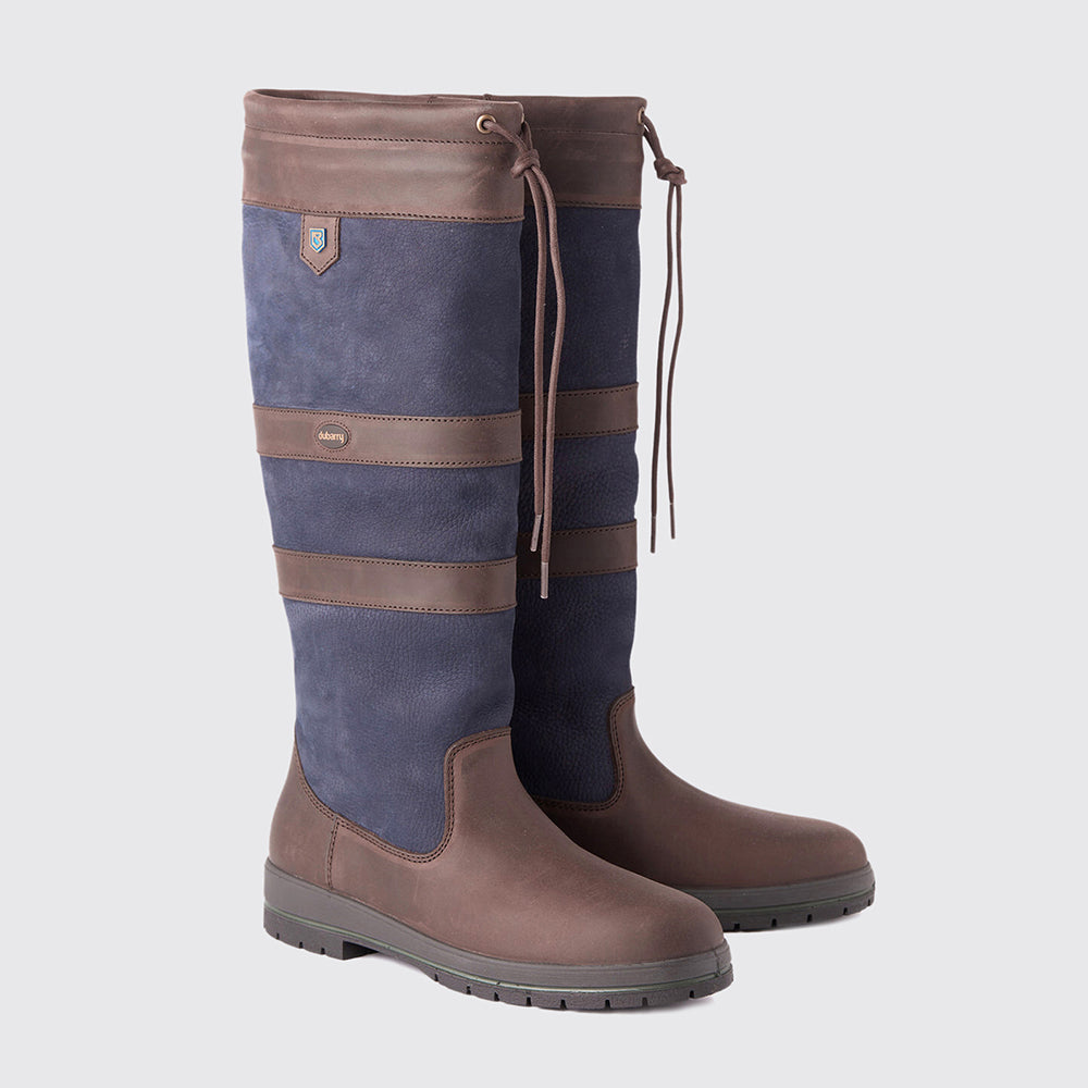 Dubarry Women's Galway Country Boot in Navy & Brown