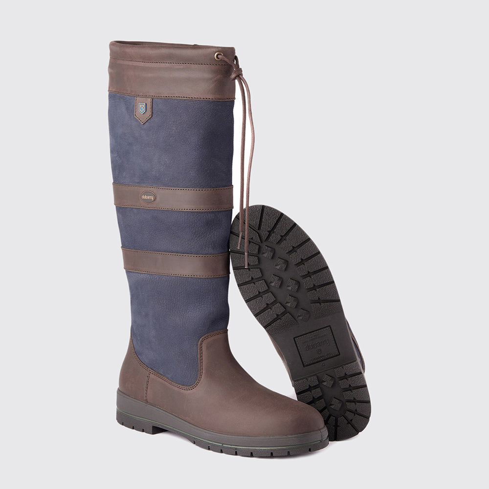 Dubarry Women's Galway Country Boot in Navy & Brown