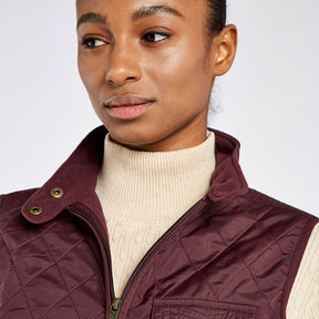 Dubarry Women's Rathdown Quilted Gilet in Currant
