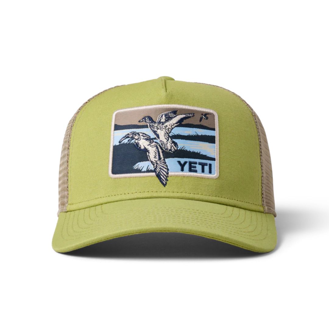 Yeti Duck Scene Trucker Hat Moss