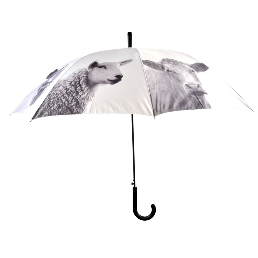 Esschert Design Farm Animals Umbrella in Black/White