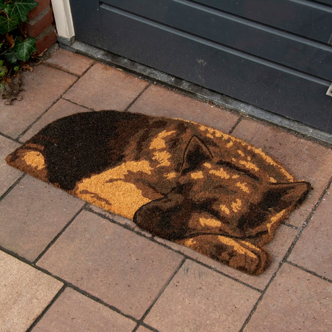 Esschert Design Sleeping Guard Dog Coir Doormat