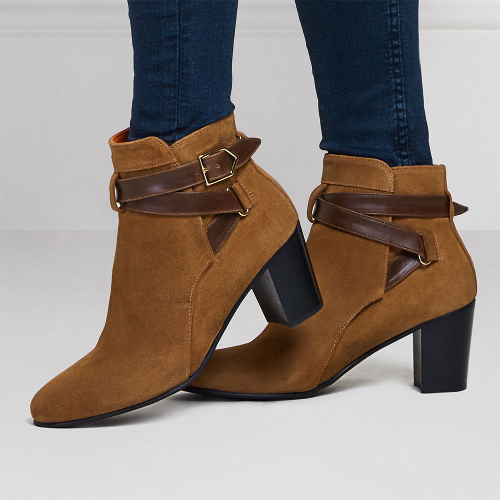 Fairfax & Favor Kensington Suede Ankle Boot in Tan