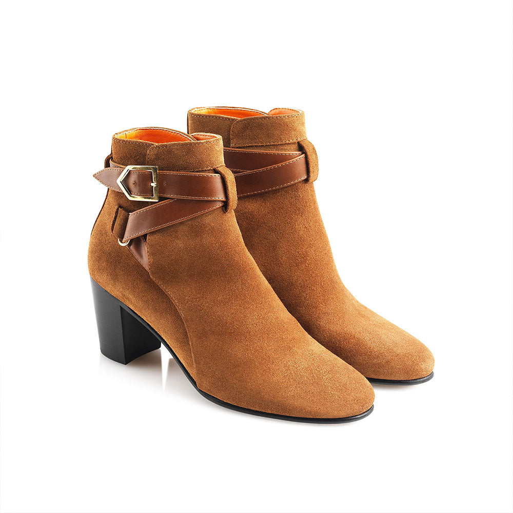 Fairfax & Favor Kensington Suede Ankle Boot in Tan