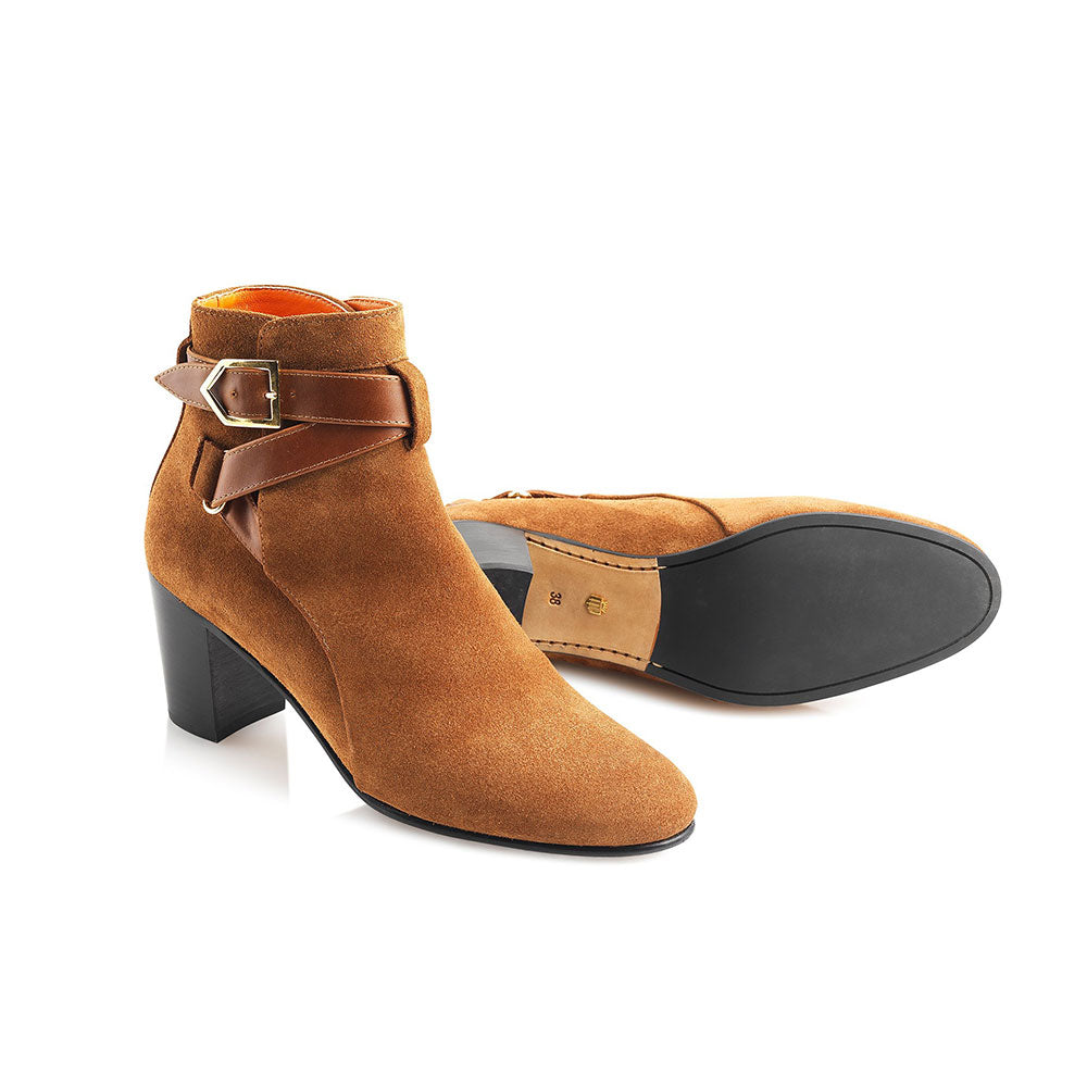 Fairfax & Favor Kensington Suede Ankle Boot in Tan