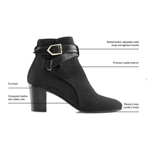 Fairfax & Favor Kensington Suede Ankle Boots in Black