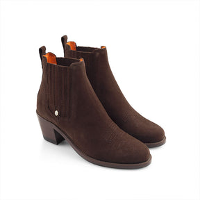 Fairfax & Favor Rockingham Suede Ankle Boot in Chocolate