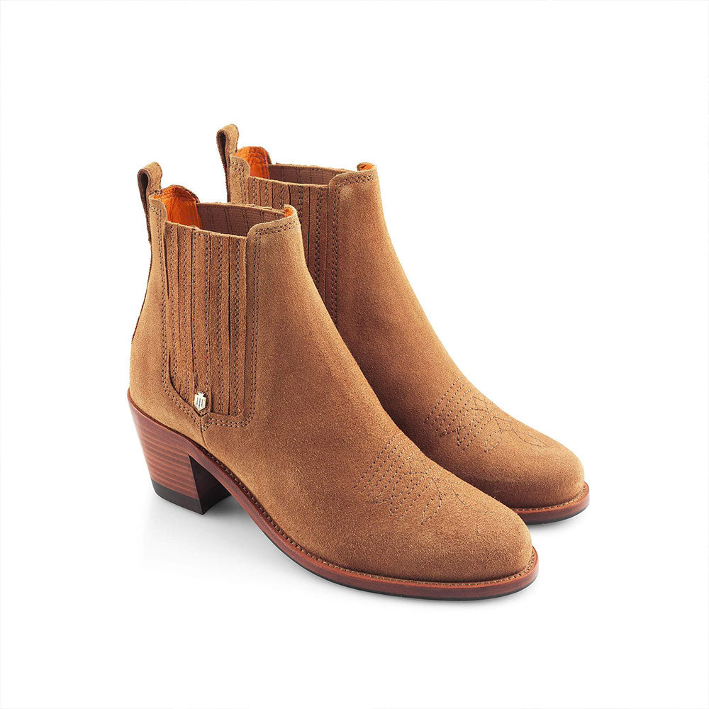 Fairfax & Favor Rockingham Suede Ankle Boot in Tan