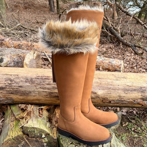 Fairfax & Favor Verbier Over the Knee Snow Boot in Tan