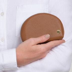 Fairfax & Favor Chiltern Leather Coin Purse in Tan