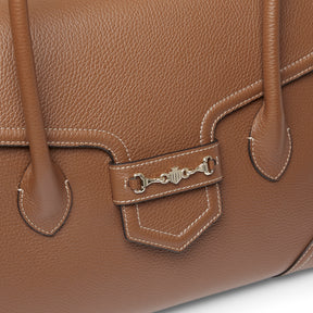 Fairfax & Favor Fitzwilliam Leather Tote Bag in Pebbled Tan