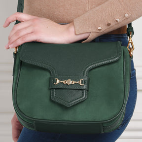 Fairfax & Favor Fitzwilliam Saddle Bag in Emerald Green - Limited Edition