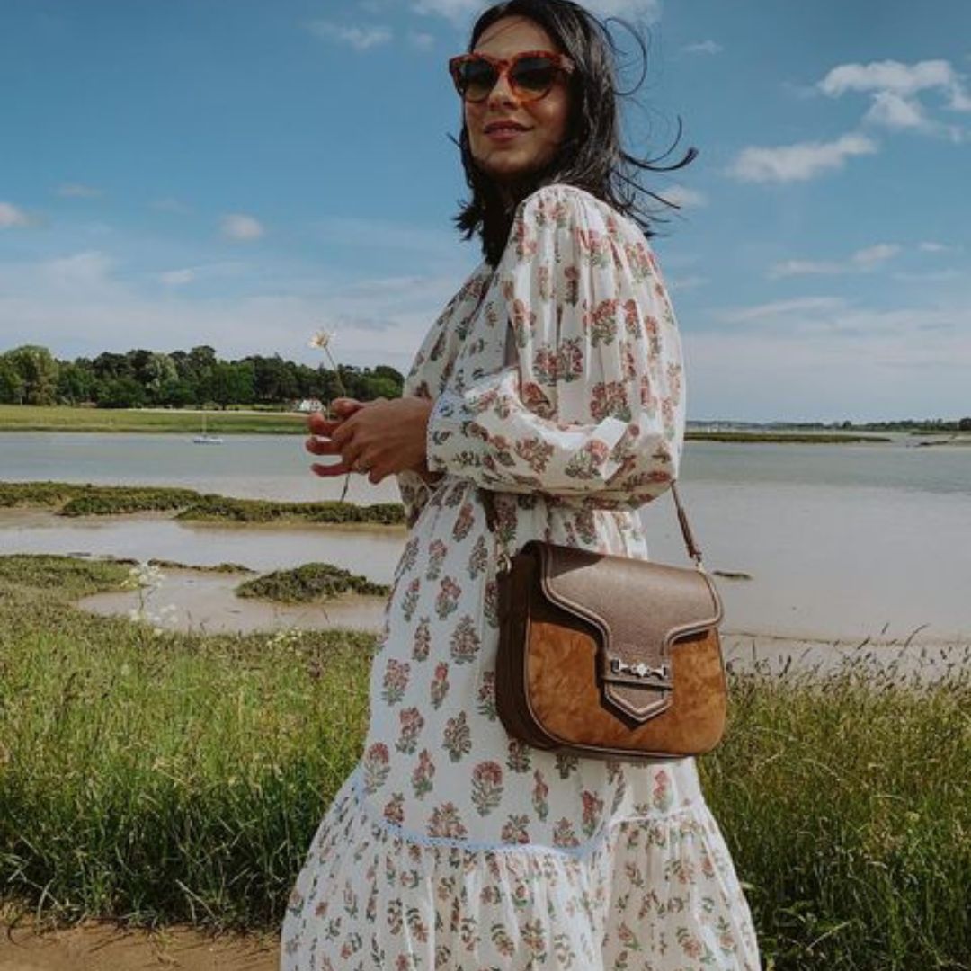 Fairfax & Favor Fitzwilliam Suede Saddle Bag in Tan