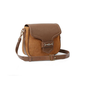 Fairfax & Favor Fitzwilliam Suede Saddle Bag in Tan