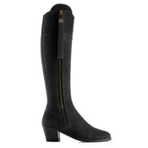 Fairfax & Favor Heeled Regina Suede Boot in Black