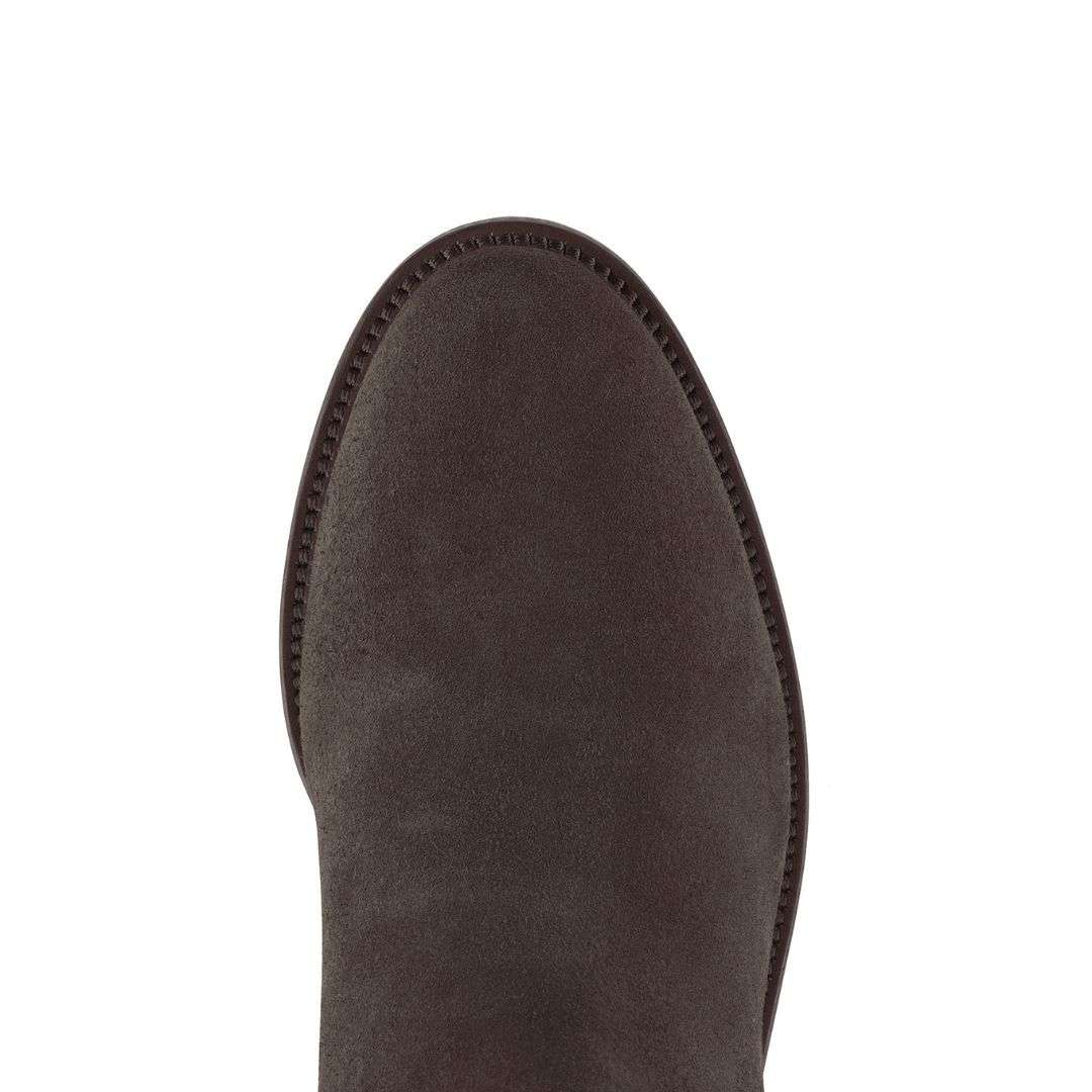 Fairfax & Favor Heeled Regina Suede Boot in Chocolate