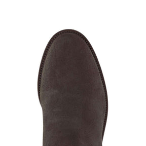Fairfax & Favor Heeled Regina Suede Boot in Chocolate