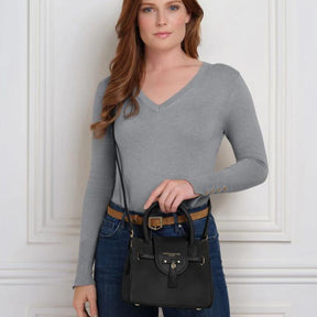 Fairfax & Favor Mini Windsor Handbag in Black