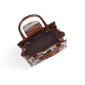 Fairfax & Favor Mini Windsor Leather Handbag in Conker Brown