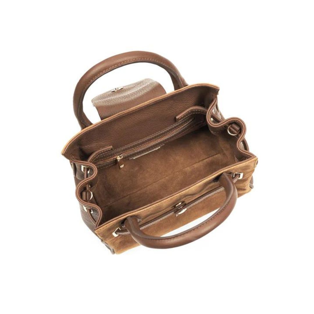 Fairfax & Favor Mini Windsor Suede Handbag in Tan