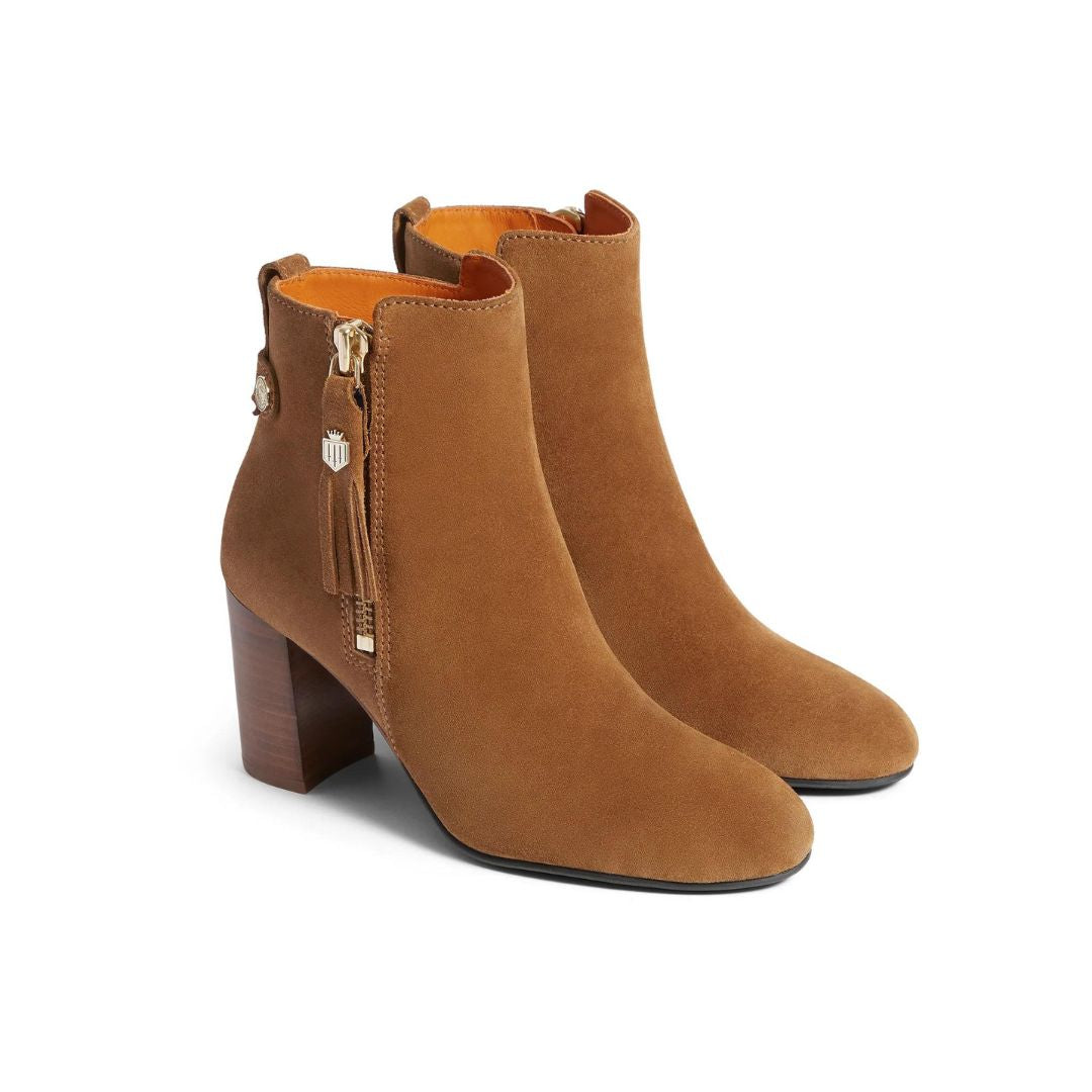 Fairfax & Favor Oakham Suede Ankle Boot in Tan